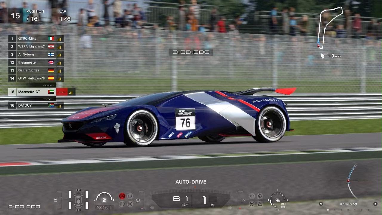 Gran Turismo 7 - Daily Race B - Monza Circuit - Peugeot VGT (Gr.3)