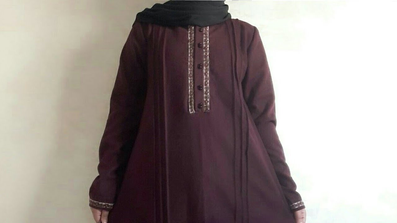 طريقة تفصيل و خياطة عباية شتوية بالخطوات ✔ الجزء الاول