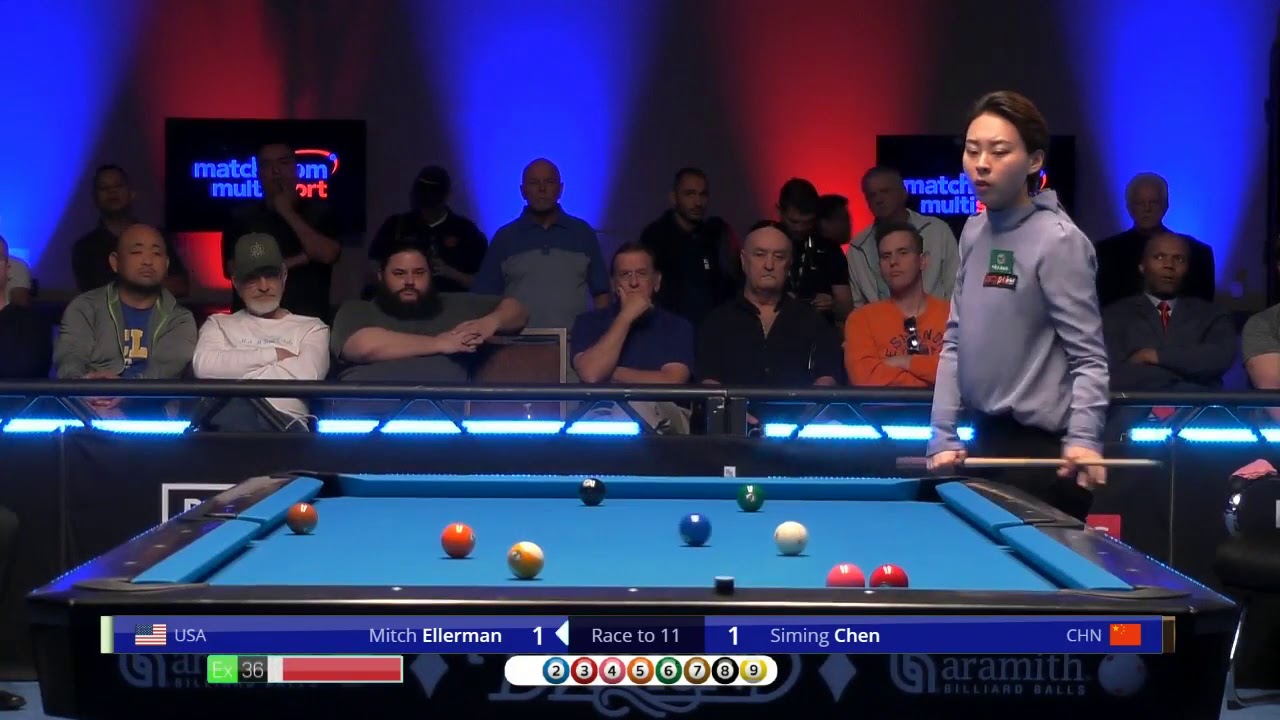 Mitch Ellerman vs Siming Chen | 2019 US Open Pool Championship | Round Two