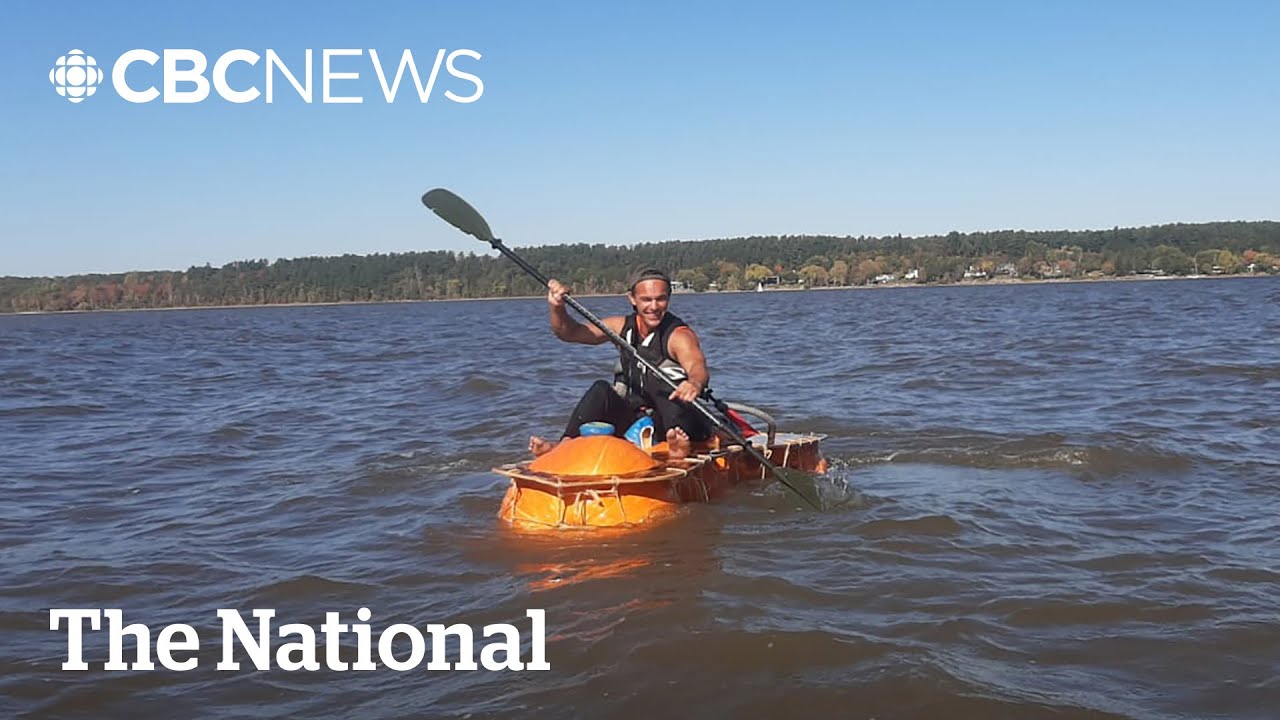 #TheMoment a pumpkin boat paddler crossed the Ottawa River