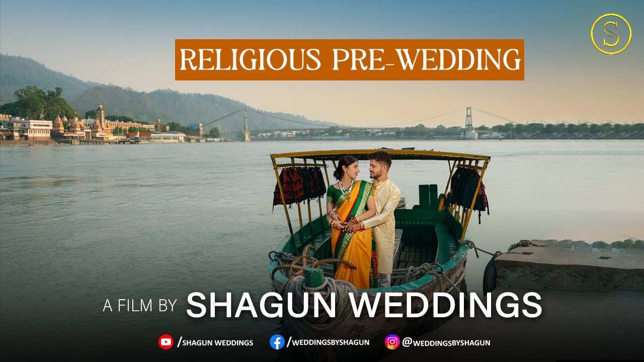 Religious Pre Wedding Shoot in Rishikesh | Vaibhav & Krishna | Ganga Aarti at Parmarth Niketan.