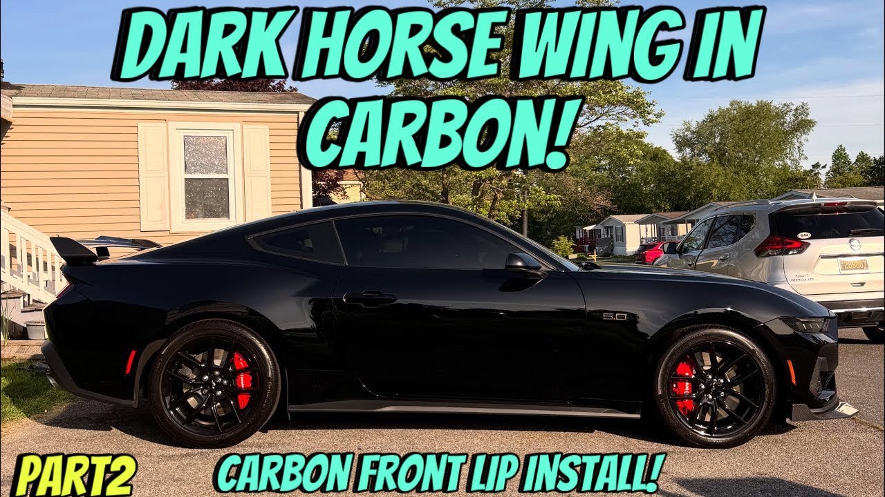 Dark horse wing & front lip install on 2024 mustang GT 5.0