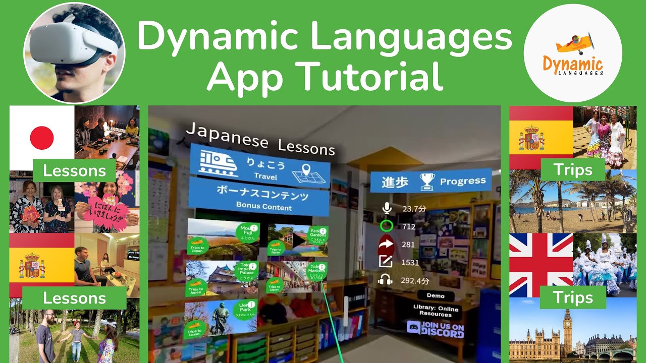 Dynamic Languages VR App Tutorial - Language and Culture Exploration in VR