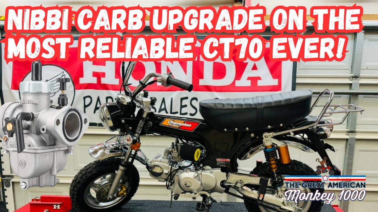 The New Icebear Champion 22mm Nibbi Carb upgrade Honda CT70 Clone for the Great American Monkey 1000