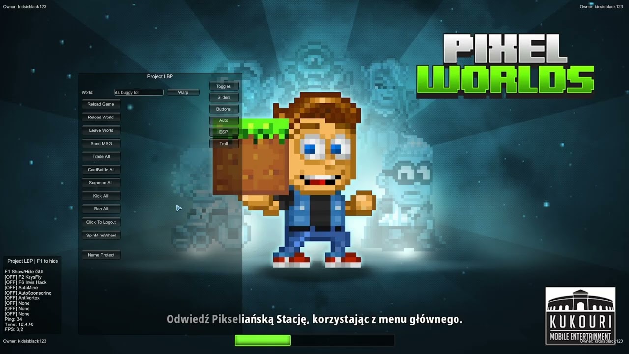 NEW BEST PIXEL WORLDS OGPS CHEAT MENU ( LBP ) 🎮