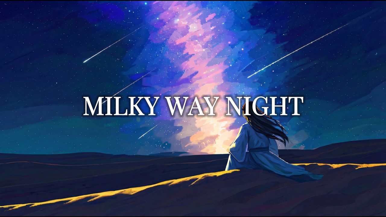 Milky Way Stargazing ✨ Calm Night Sky Ambience for Sleep, Study & Relax (1 Hour)