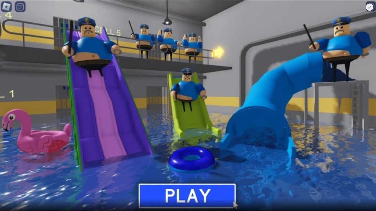 WATERPARK BARRY'S PRISON RUN ROBLOX Gameplay #roblox