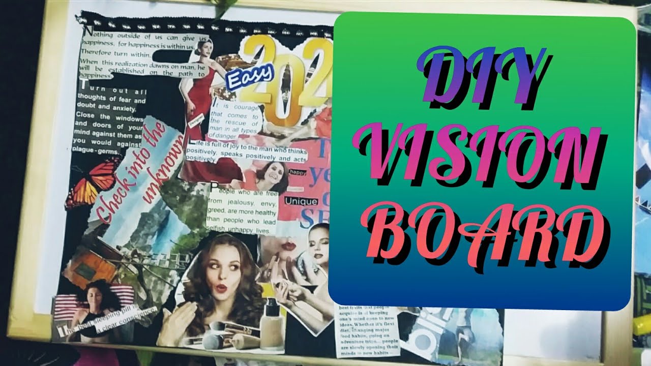 DIY| Positive☺ Thinking  &  Self-care🤗  Vision Board👀(Power of Manifestation😎)