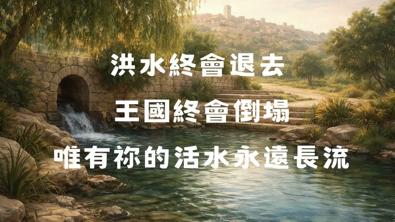 在城牆陰影裡 有一道細水流過