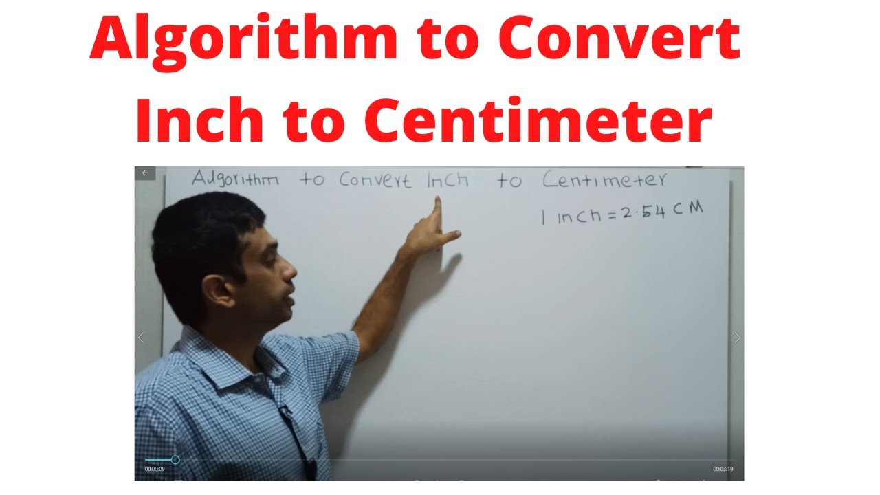 Algorithm to Convert Inch to Centimeter