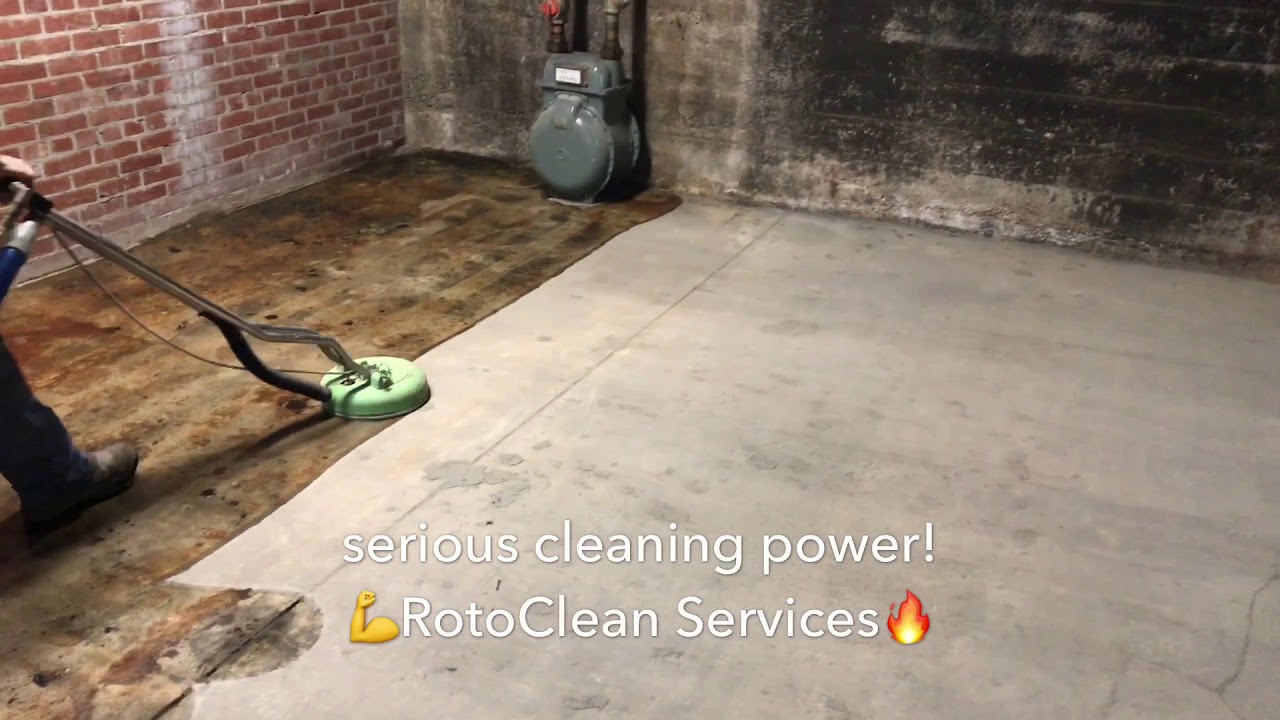 Indoor concrete cleaning in Memphis, TN. By RotoClean!