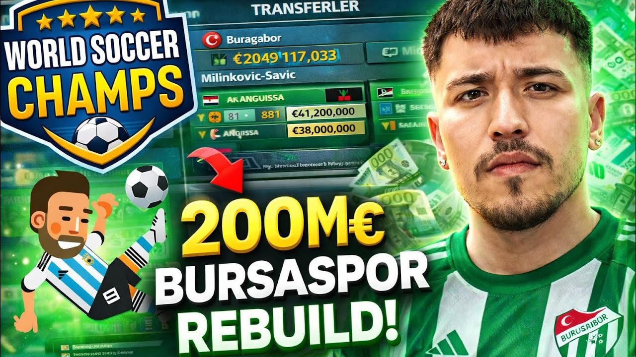 BURSASPOR’A 200 M€ VERDİLER! TAKIMI BAŞTAN KURDUK 😱 | WSC REBUİLD