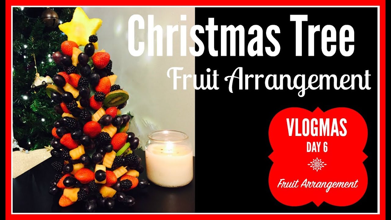 VLOGMAS DAY 6 |CHRISTMAS TREE FRUIT ARRANGEMENT| Somers In Alaska Vlogs