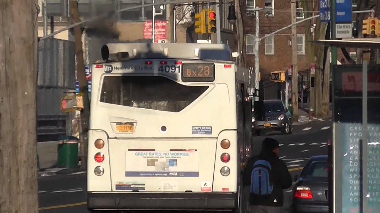 MTA New York City Bus: 2009 Orion 07.501 Next Generation Hybrid #4091 on the Bx28