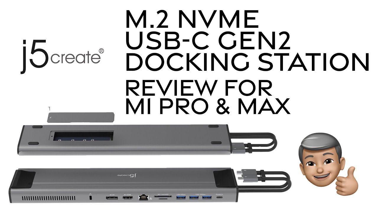 j5create M.2 NVMe USB-C Gen 2 Docking Station Review a great dock for M1 PRO & M1 MAX