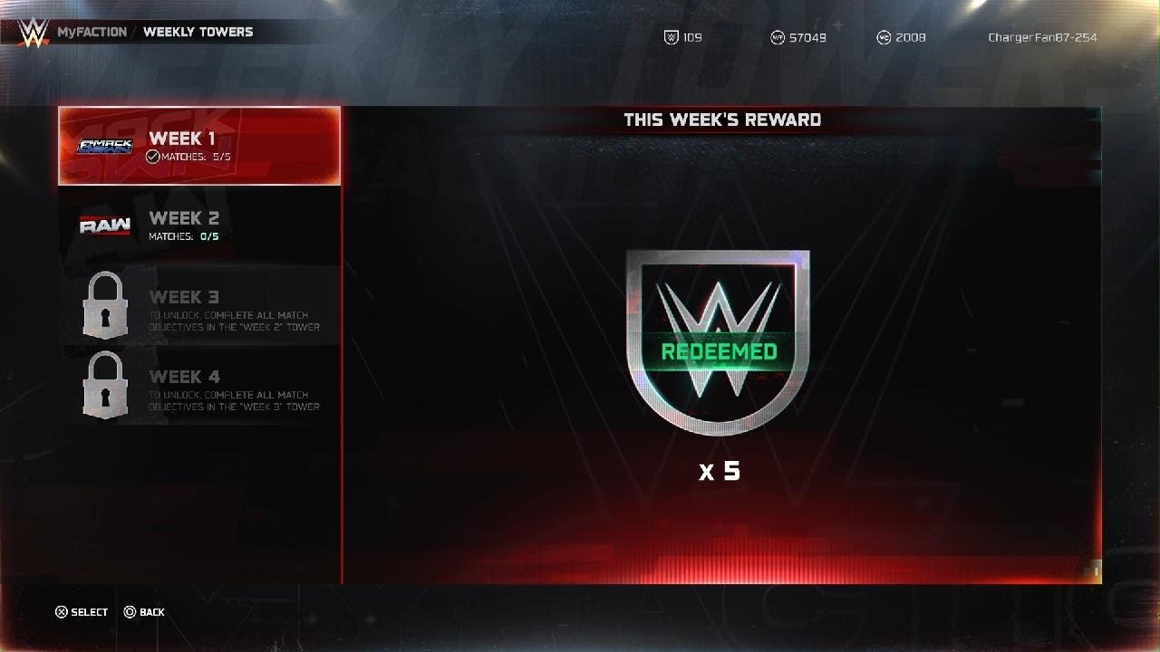 WWE 2K25 MyFaction: Weekly Towers - Week 1