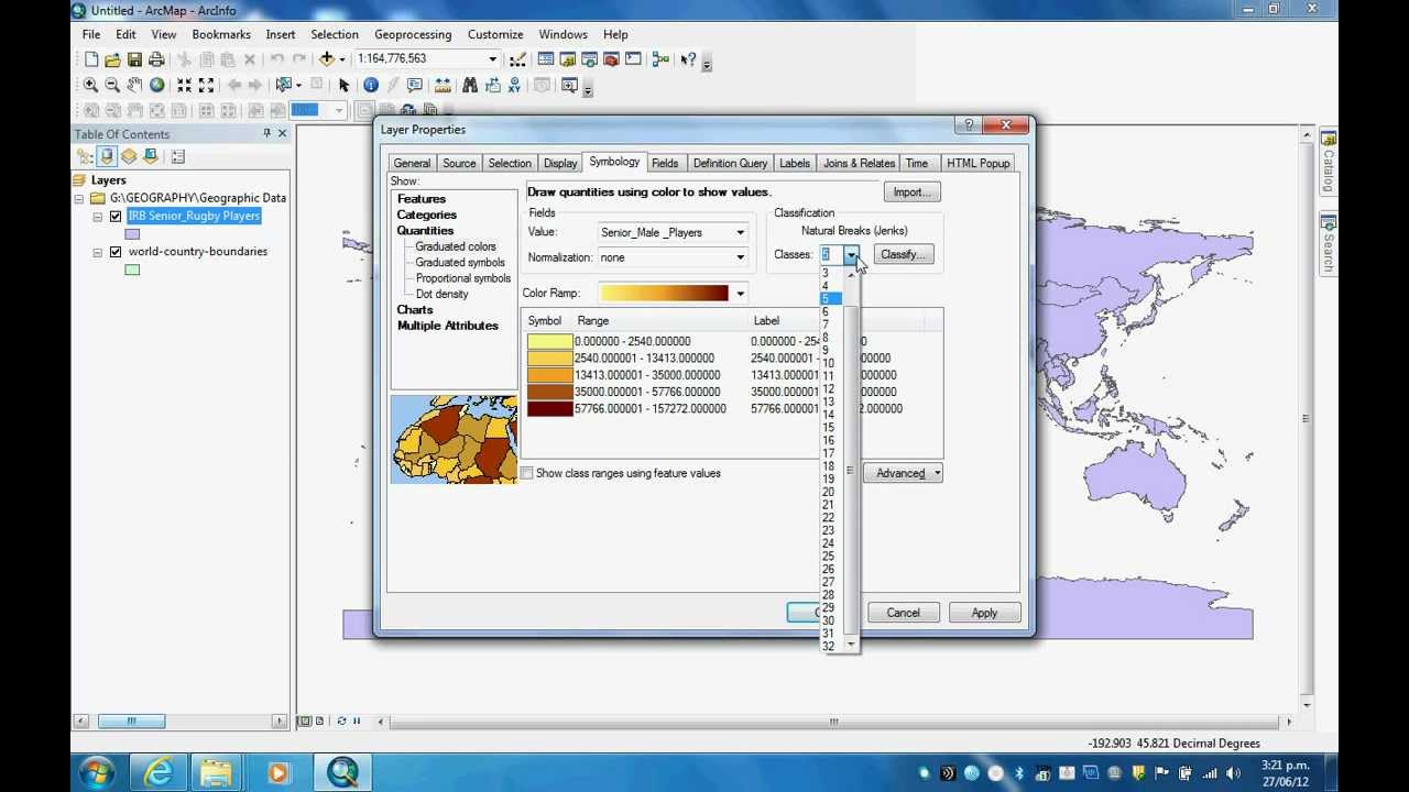 How to make a Choropleth Map in ArcMap 10