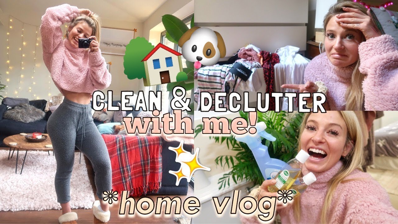 HANG OUT WITH ME AT HOME | CLEAN W ME & DECLUTTER MY CLOTHES WITH ME!