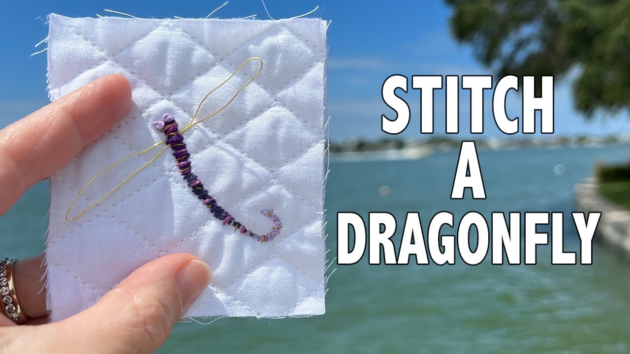 Stitch a Dragonfly to Use in Slow Stitching Projects | How to Stitch a Dragonfly | #slowstitching