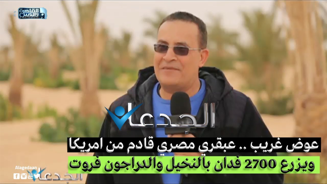 عوض غريب .. عبقري مصري قادم من امريكا ويزرع ٢٧٠٠ فدان بالنخيل والدراجون فروت