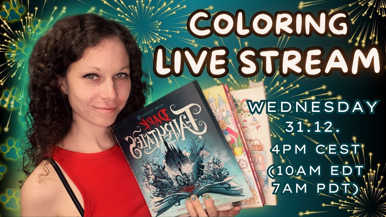 New Year's Coloring Live Stream | All About Adult Coloring Books & Art