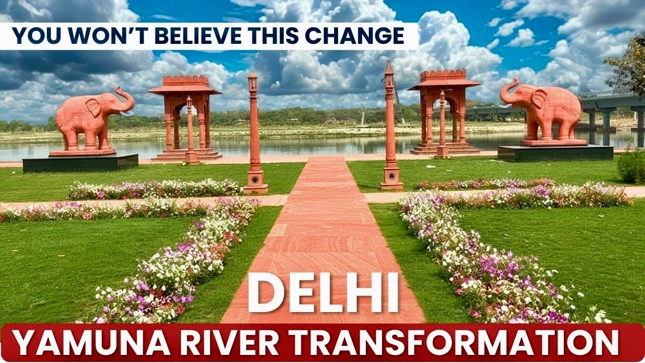 Delhi Yamuna Riverfront 😍 | Vasudev Ghat Transformation & Stunning Waterfront Walk