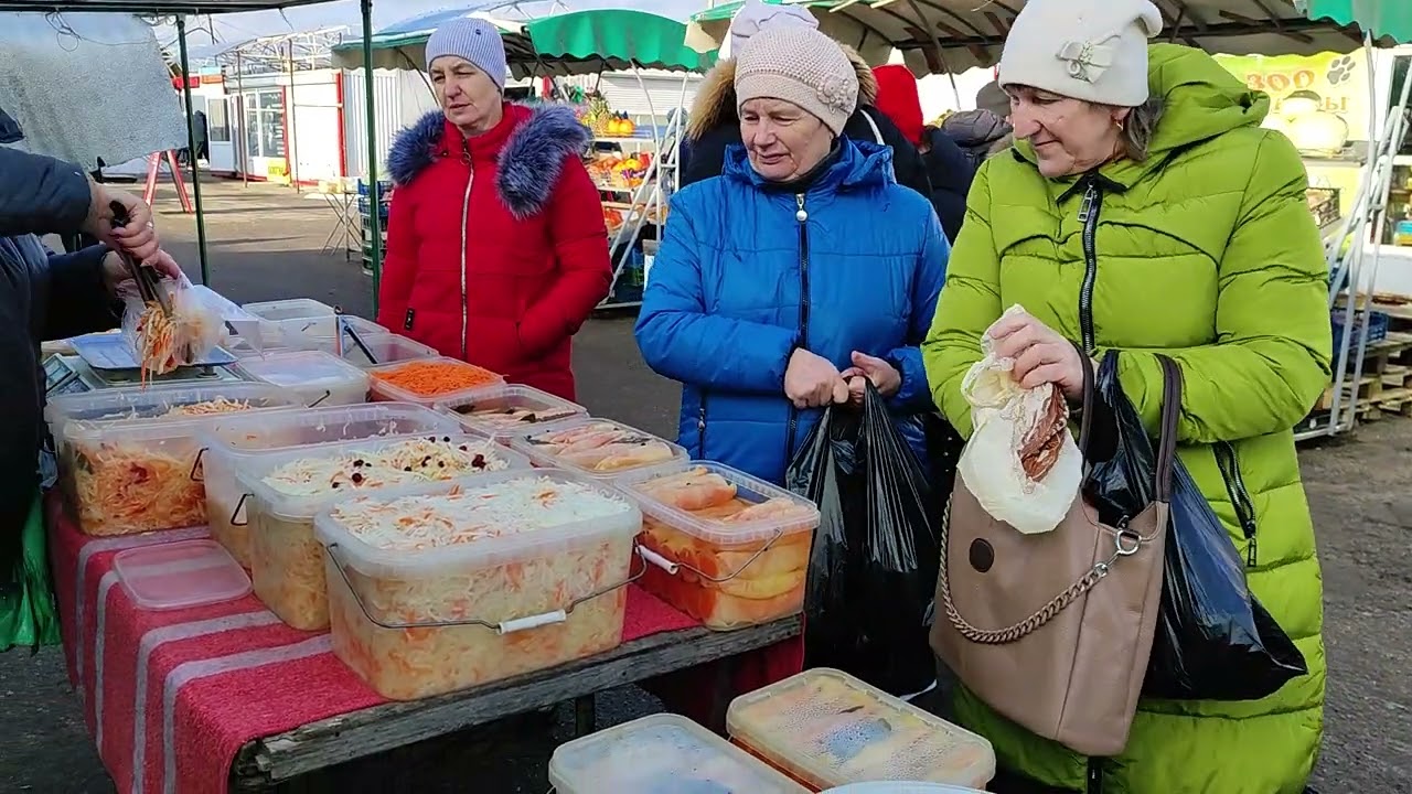 Слуцкий рынок ,обзор сельхозпродукции!