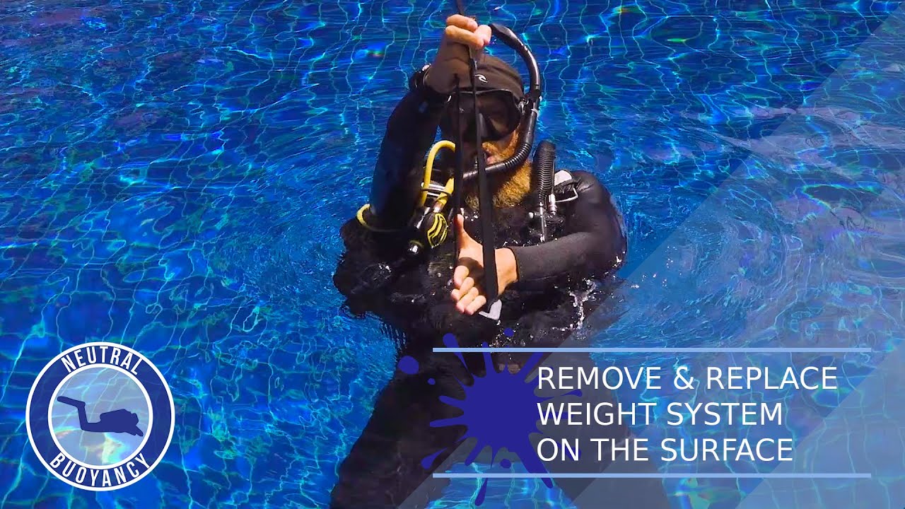 How to Remove and Replace Scuba Diving Weight Belt (on the Surface) 🤿 PADI Divemaster Skill Circuit