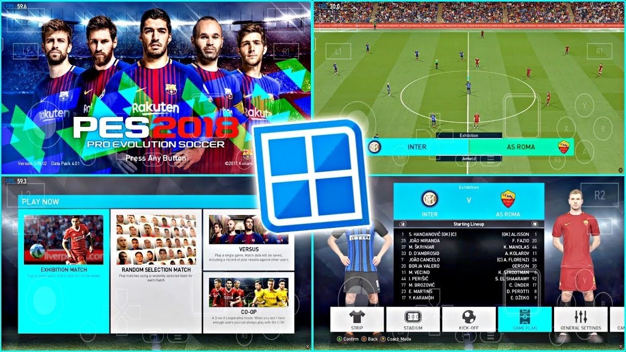PES 2018 Mobile (Winlator 10.1 snapdragon 680 ram 8 android) 