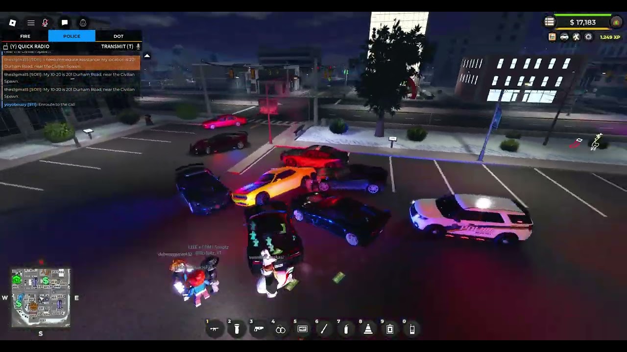Roblox ERLC it was so cool seeing all these cars LOL...