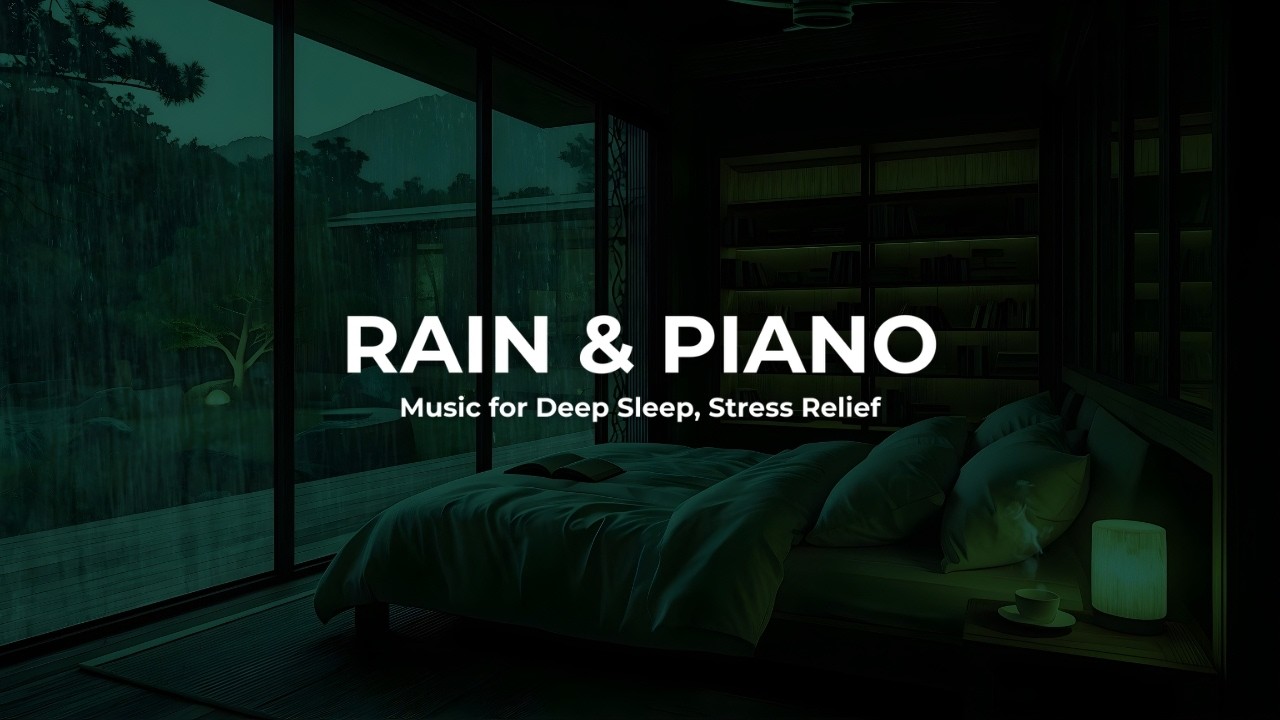 Fall Asleep Faster with Relaxing Piano Music with Rain Sounds – Deep Sleep & Insomnia Relief Tonight