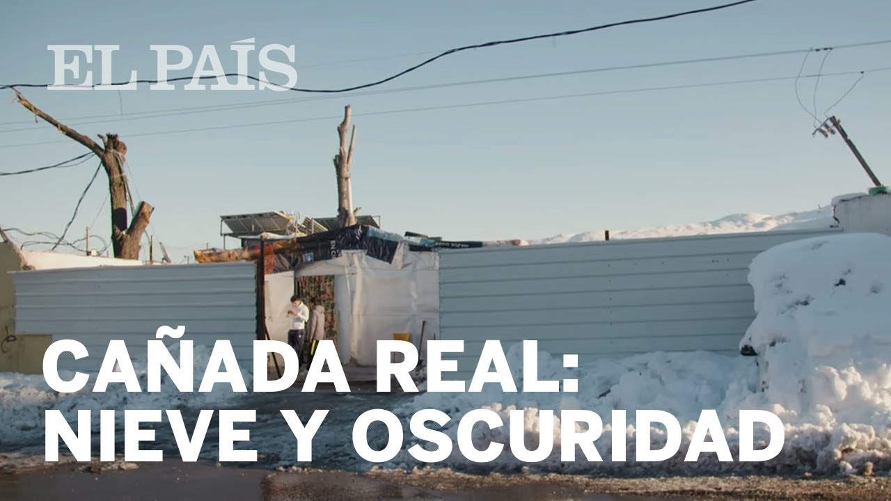 Hielo y oscuridad en la CAÑADA REAL durante los días más fríos del temporal