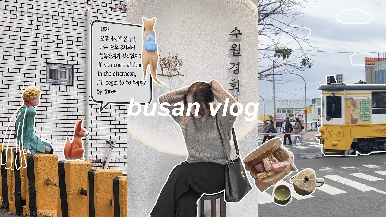 busan vlog 🚠 haeundae blueline park, sky capsule, local food finds, gamcheon village