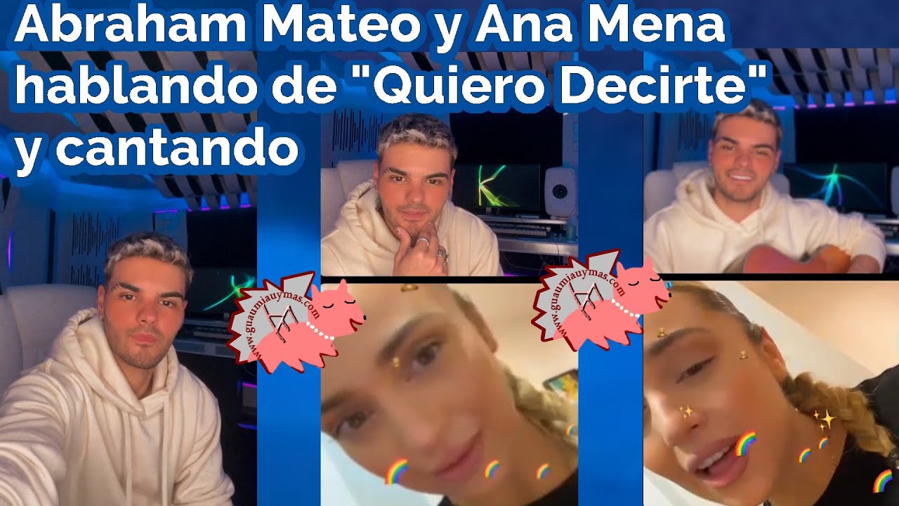 Abraham Mateo y Ana Mena hablan de QUIERO DECIRTE y cantan