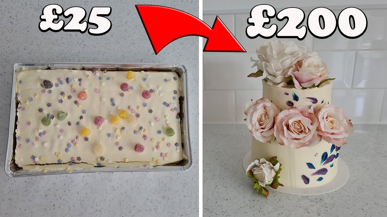 Turning a £25 supermarket cake into a £200 Birthday cake! - Store bought cake transformation