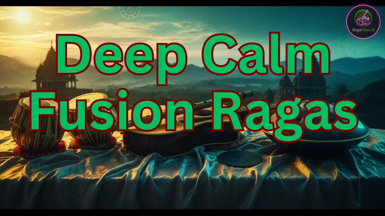 Deep Calm Fusion Ragas | Guitar, Flute, Tabla & Handpan Music