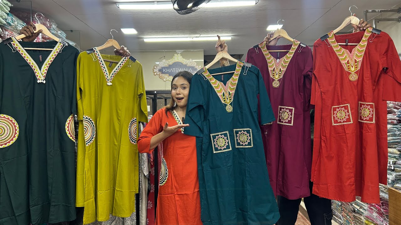 Summer special Dabu Cotton three piece Collection,Surat cotton Kurtis market #cottonkurtiswholesale 