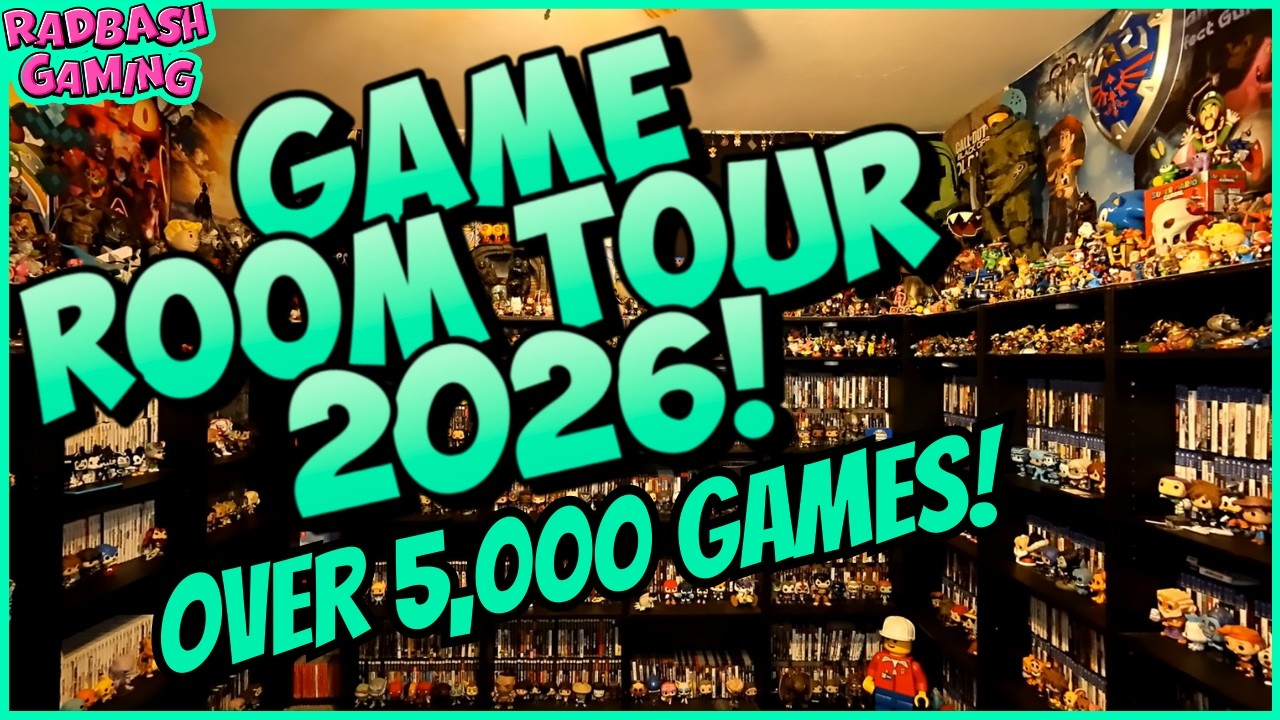 HUGE Game Room Tour 2026! - RadBashGaming