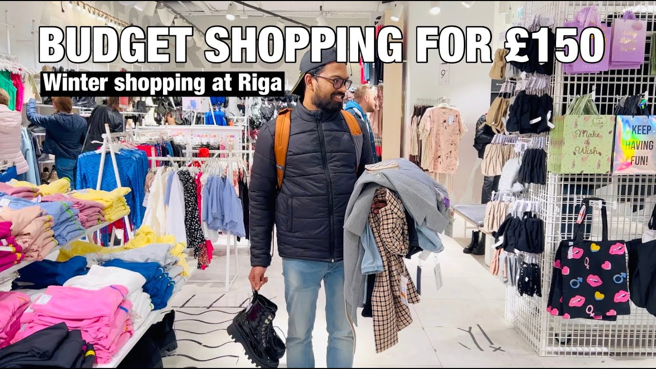 BUDGET SHOPPING FOR 150 EUROS | WINTER SHOPPING AT RIGA | LATVIA | RIGA | H&M | RESERVED