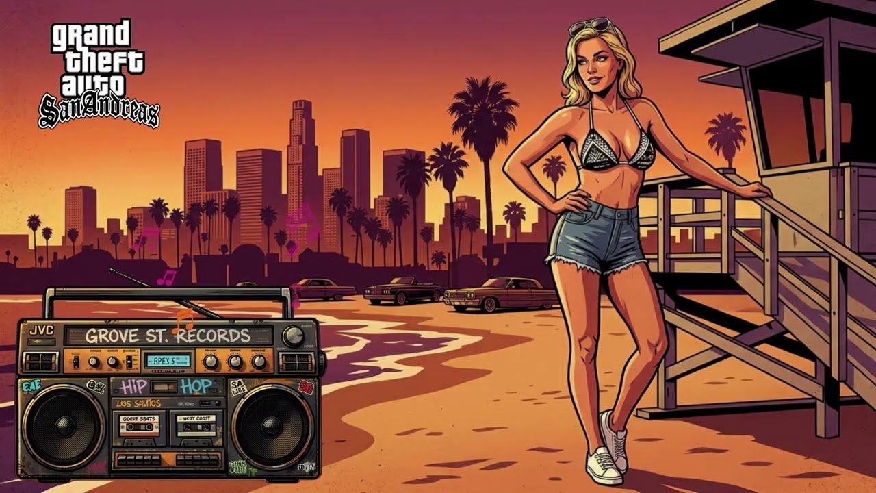 GTA SAN ANDREAS | West Coast G-Funk Instrumentals - Calm Focus for Night Driving