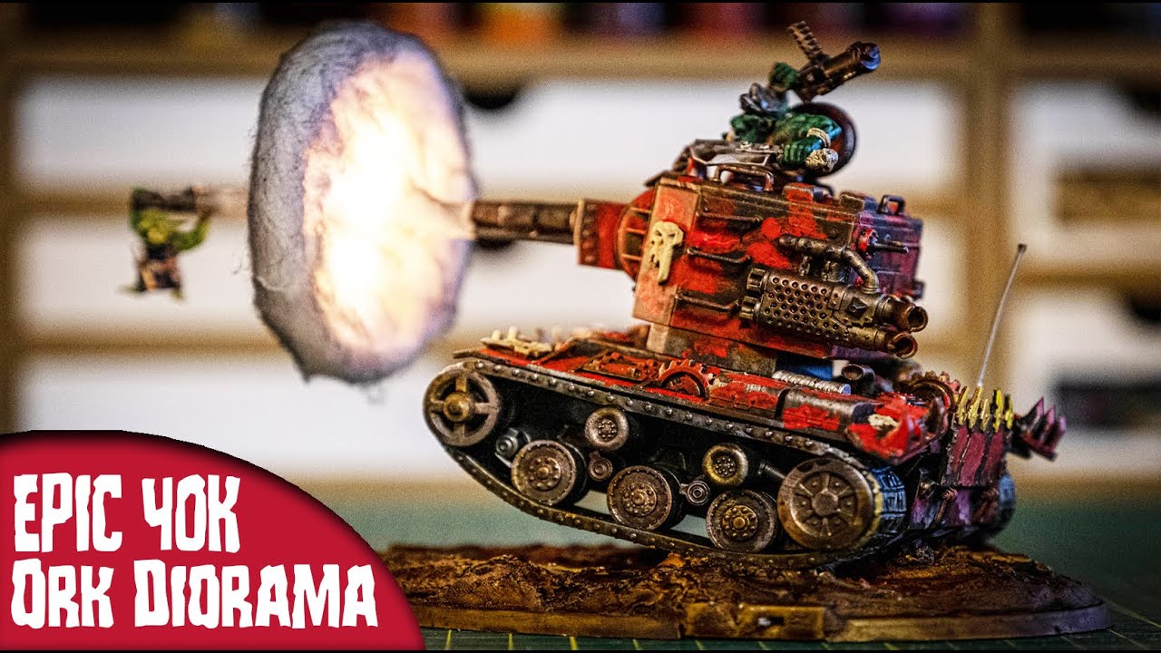How To Make an EPIC 40k Ork Tank Shell Explosion Diorama