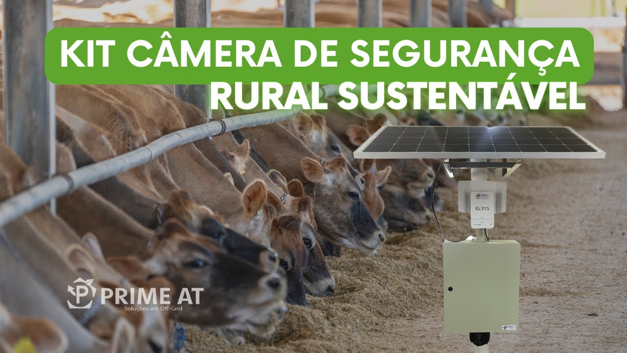 Kit câmera de segurança rural sustentável