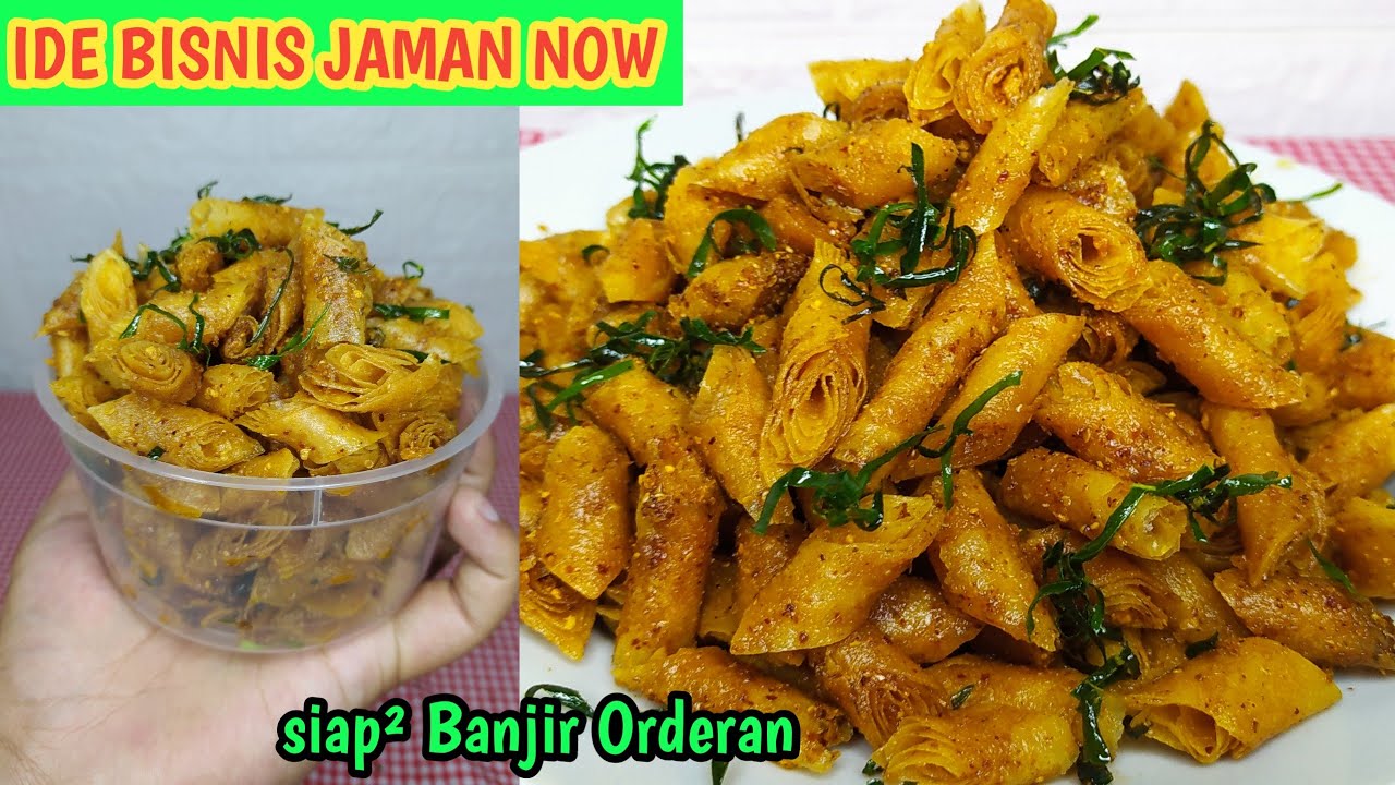 CUMAN 1 BAHAN AJA ❗ Lumpia kering pedas daun jeruk enak banget untuk isian toples lebaran