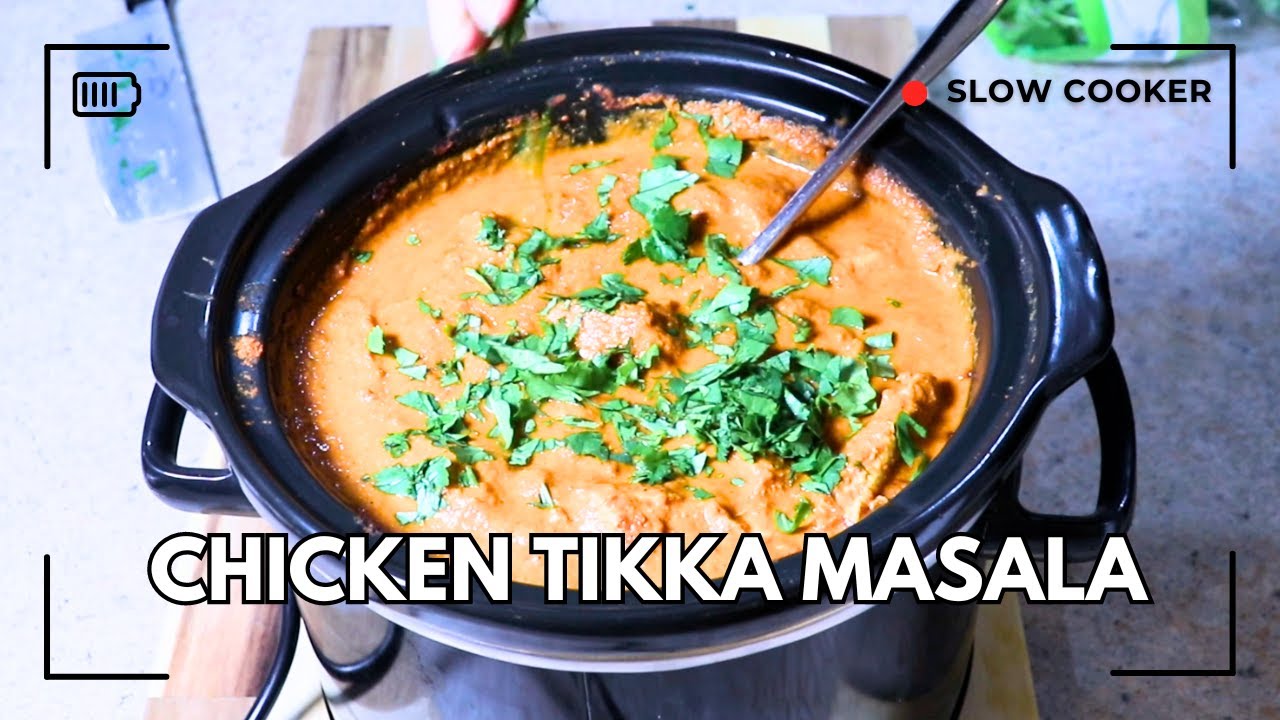Slow Cooker Chicken Tikka Masala Recipe (All in one, no pre frying)