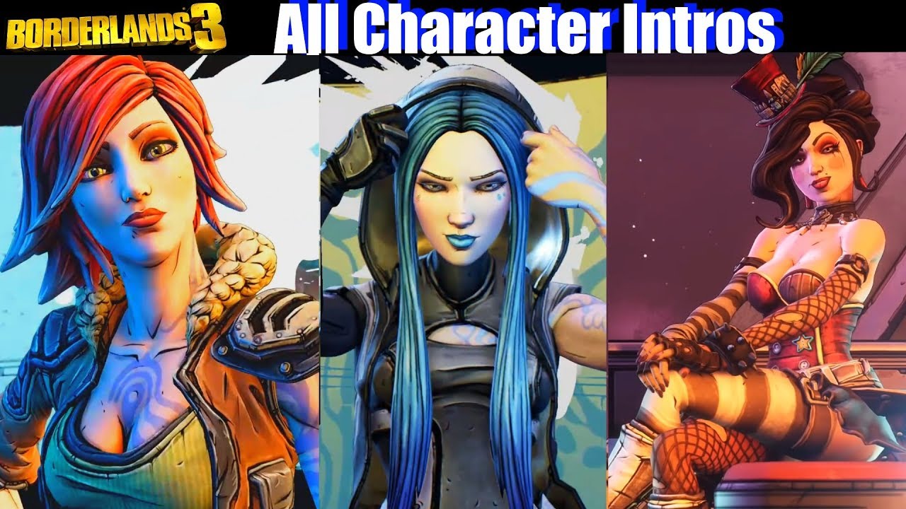 Borderlands 3 All Characters Intros / Introduction Scenes (Maya Tina Moxxi Mordecai Zero)