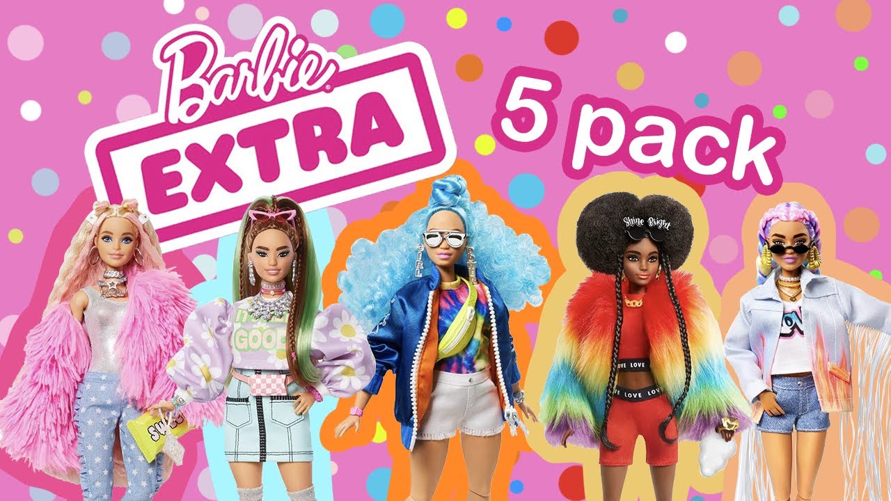 ¡VALEN MUCHO LA PENA! 😍 | Paquete de 5 muñecas Barbie Extra ¡Unboxing y revisión! 🩷🤩