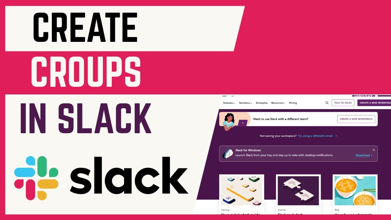 Как создавать группы в Slack