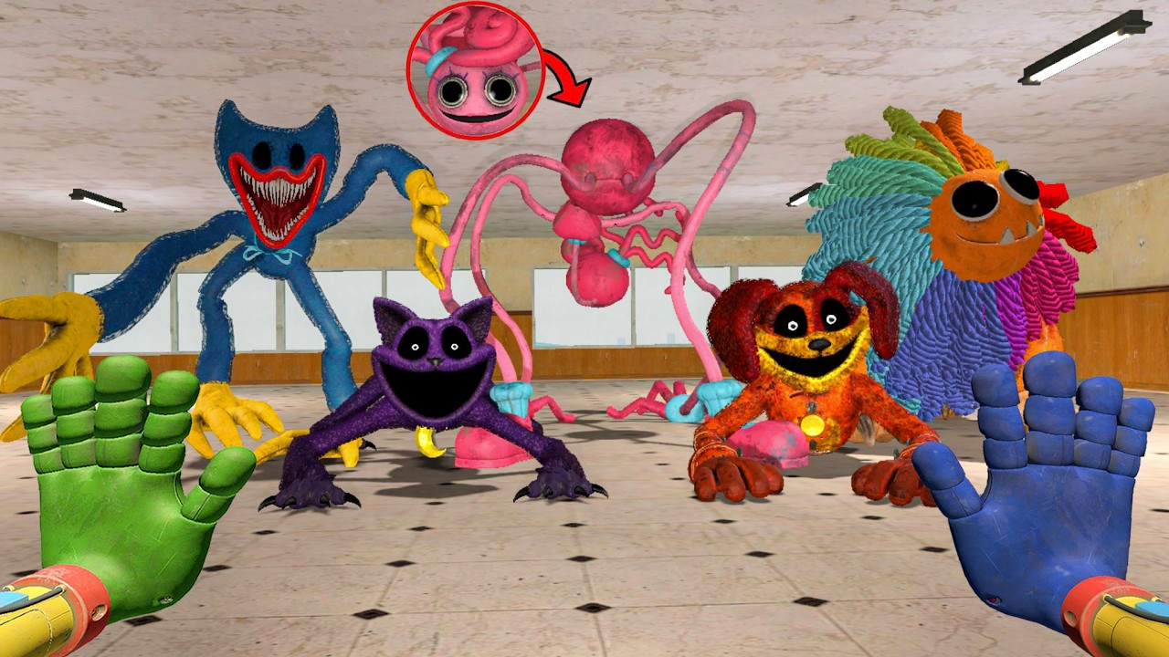 SURVIVING Mommy Long Legs, Huggy Wuggy & Yarnaby Poppy Playtime | GMod Battle