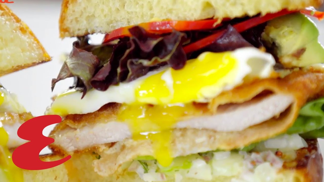 Schnitzel Burger With Fried Egg