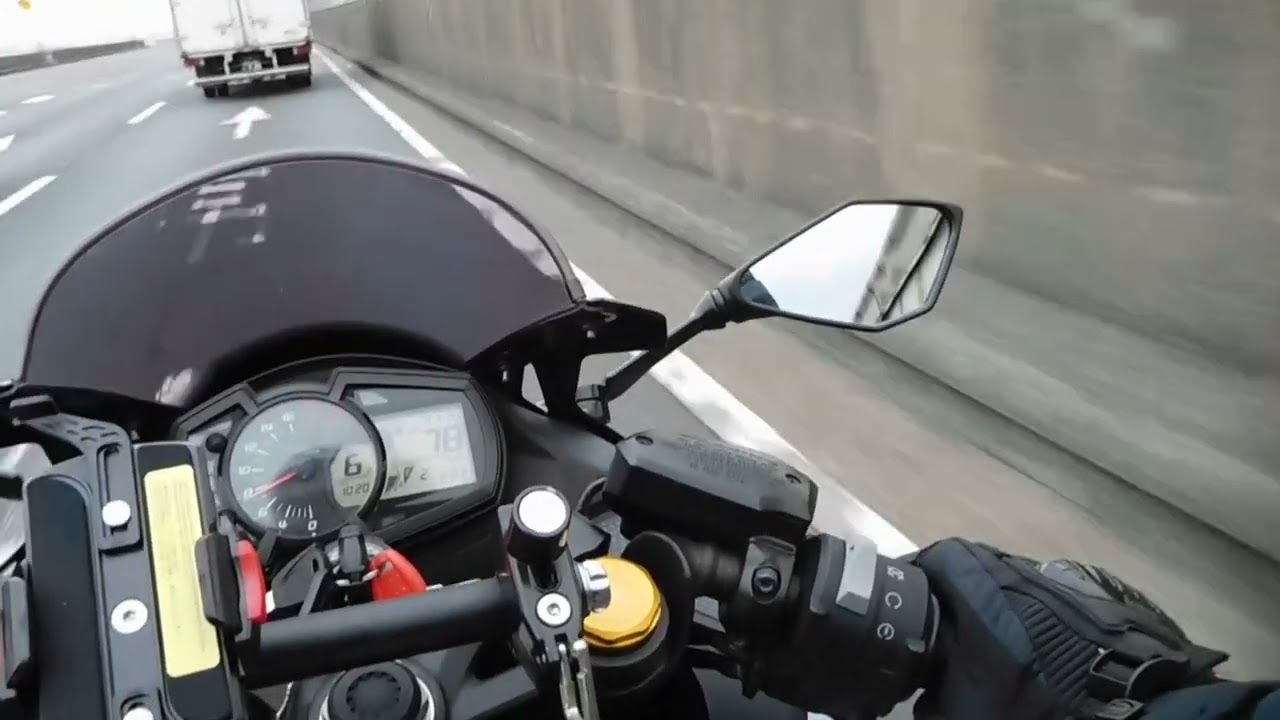 ZX25R 首都高平井大橋～八潮南（強風注意）